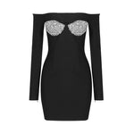 Загрузить изображение в средство просмотра галереи, RHODA BLACK BANDAGE MINI DRESS
