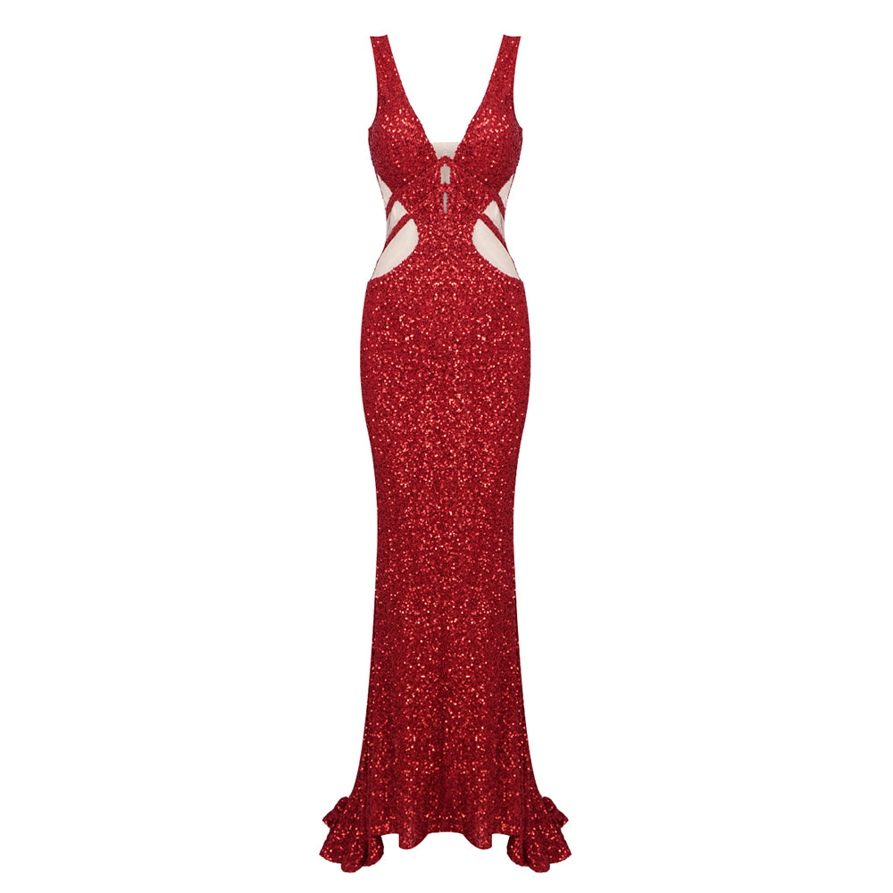 TRISH RED MAXI DRESS