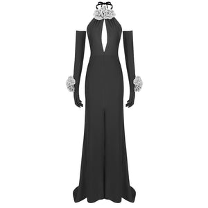 TQUEEN  BLACK MAXI DRESS