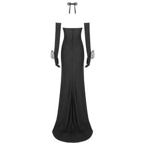 TQUEEN  BLACK MAXI DRESS