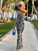 Carregar imagem no visualizador da galeria, UXUER FLORAL EMBROIDERY LONG DRESS
