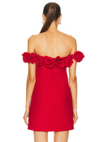 Cargar imagen en el visor de la galería, UBRO RED BANDAGE MINI DRESS WITH FLOWER
