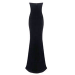 Cargar imagen en el visor de la galería, PAULA BLACK VELVET MAXI DRESS
