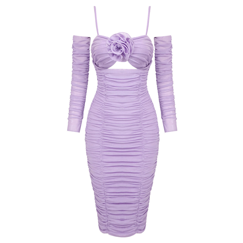 PILUO LAVENDER MIDI DRESS