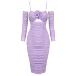 Carregar imagem no visualizador da galeria, PILUO LAVENDER MIDI DRESS
