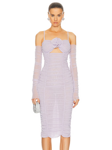 PILUO LAVENDER MIDI DRESS