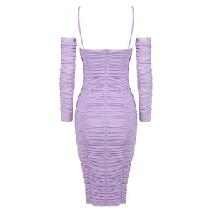 PILUO LAVENDER MIDI DRESS