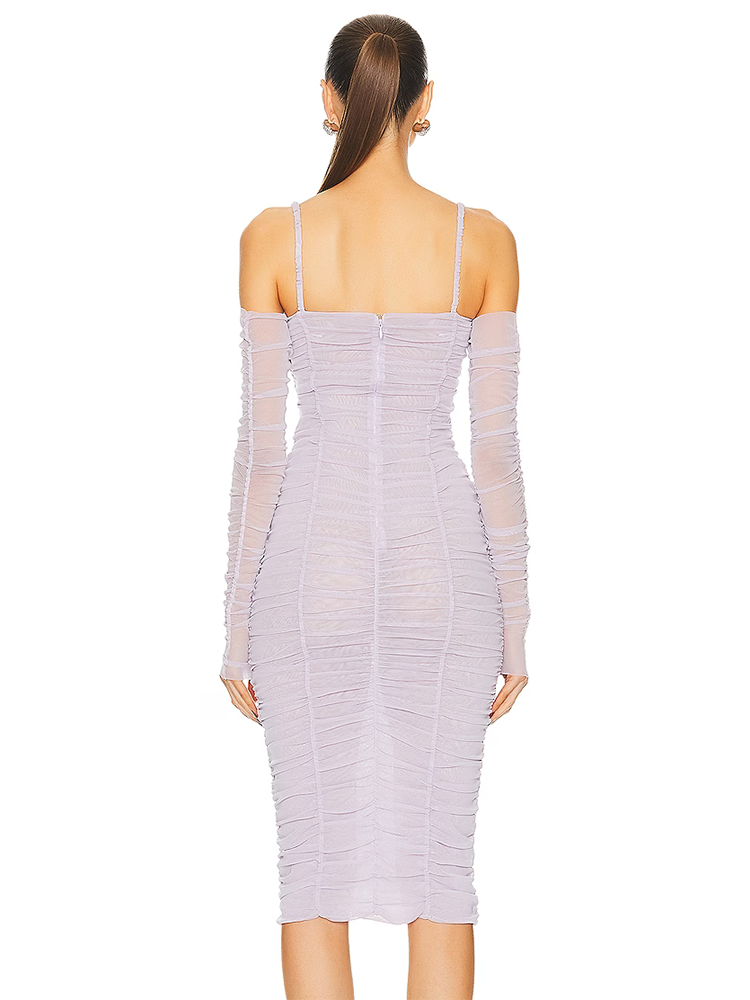 PILUO LAVENDER MIDI DRESS