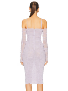 PILUO LAVENDER MIDI DRESS