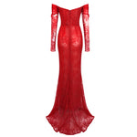 Load image into Gallery viewer, IERAOLA RED LACE MAXI GOWN
