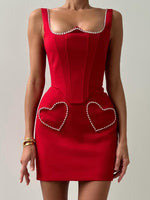 Carregar imagem no visualizador da galeria, ESTILA SWEET HEART RED TWO PIECES SET
