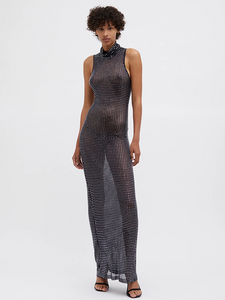 RORA CRYSTAL BLACK MAXI DRESS