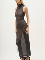 Load image into Gallery viewer, RORA CRYSTAL BLACK MAXI DRESS
