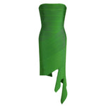 Carregar imagem no visualizador da galeria, SIVEN RUCHED GREEN HIGH STRETCH MIDI DRESS
