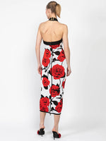 Load image into Gallery viewer, LEEHA ROSE BUTTON FLORAL MIDI DRESS
