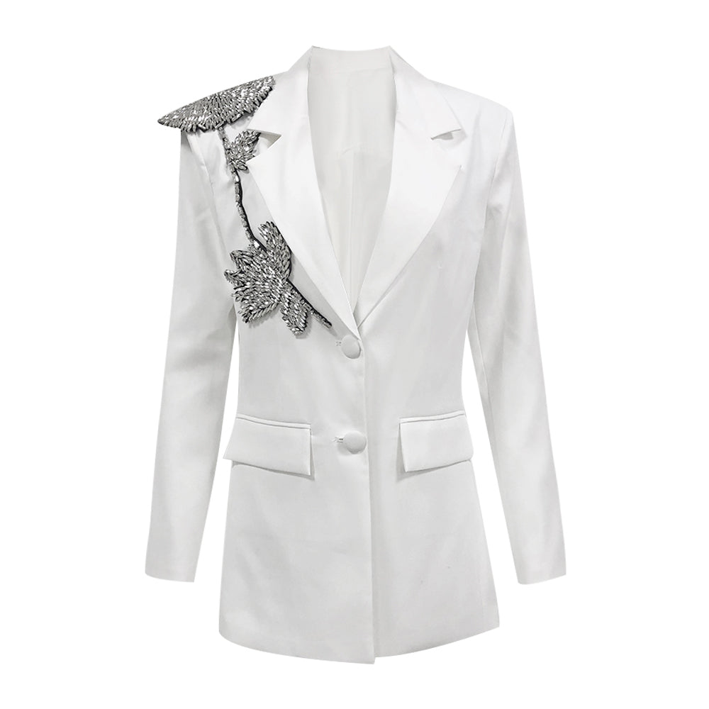 RULIO CRYSTAL WHITE BLAZER SUIT