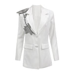 Carregar imagem no visualizador da galeria, RULIO CRYSTAL WHITE BLAZER SUIT
