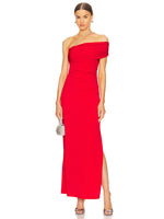 Load image into Gallery viewer, WERE RED CRYSTAL CHAIN MAXI DRESS
