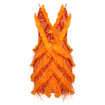 Load image into Gallery viewer, FLOLIDA FEATHER SLIP MINI DRESS
