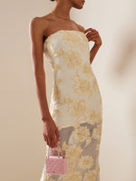 Charger l&#39;image dans la galerie, QCECY YELLOW FLOWER ELEGANT MAXI DRESS
