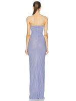 Carregar imagem no visualizador da galeria, LINRINDA LAVENDER FLOWERS MAXI DRESS
