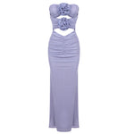 Carregar imagem no visualizador da galeria, LINRINDA LAVENDER FLOWERS MAXI DRESS
