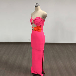 OLIONI HOLLOW OUT 3D MAXI DRESS