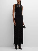 Charger l&#39;image dans la galerie, SWAKI BALCK HOLLOW OUT MAXI DRESS
