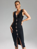 Carregar imagem no visualizador da galeria, TUTERIP BLACK 3D CASUAL MIDI DRESS
