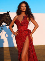 Загрузить изображение в средство просмотра галереи, RUAR RED HIGH SPLIT SEXY MAXI DRESS
