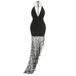 Cargar imagen en el visor de la galería, CATCIER  LACE SEXY HALTER MAXI DRESS
