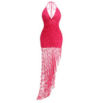 Cargar imagen en el visor de la galería, CATCIER  LACE SEXY HALTER MAXI DRESS
