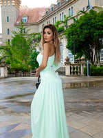 Load image into Gallery viewer, FEEUY LIGHT GREEN CASUAL HOLLOW MAXI DRESS
