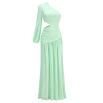 Load image into Gallery viewer, FEEUY LIGHT GREEN CASUAL HOLLOW MAXI DRESS
