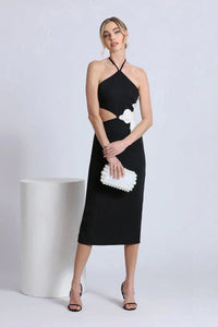 TEENAGE HOLLOW OUT BLACK BANDAGE DRESS