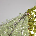 Charger l&#39;image dans la galerie, Ella Green Feather Shining Sequins Maxi Dress
