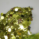 Carregar imagem no visualizador da galeria, Ella Green Feather Shining Sequins Maxi Dress
