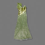 Charger l&#39;image dans la galerie, Ella Green Feather Shining Sequins Maxi Dress
