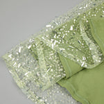 Charger l&#39;image dans la galerie, Ella Green Feather Shining Sequins Maxi Dress
