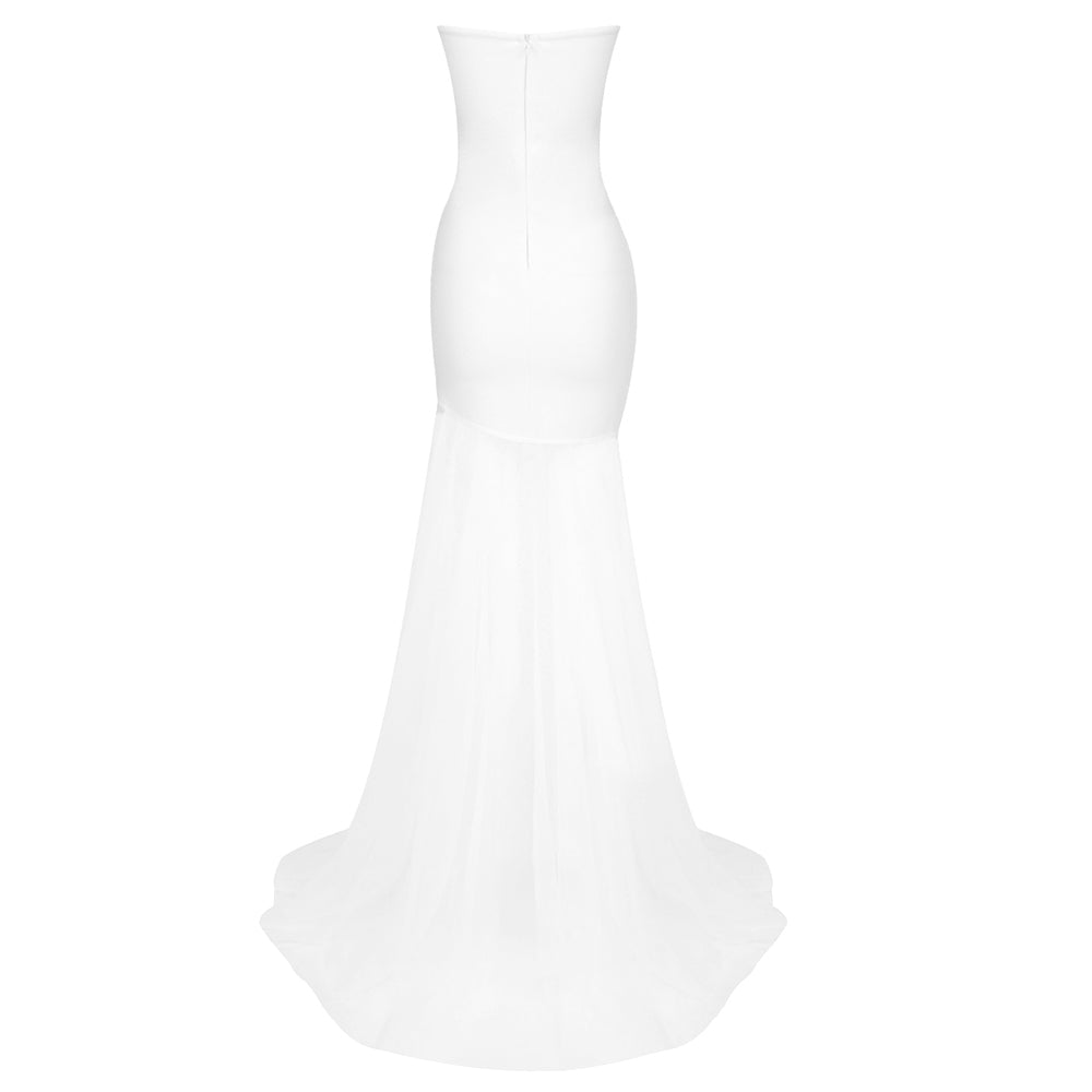 Giaana White Strapless Bandage Dress