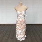 Carregar imagem no visualizador da galeria, PHEBE STRAPLESS EMBROIDERY DRESS
