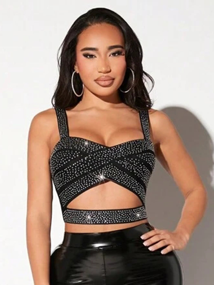 SHIELA CRYTALS CROP TOP