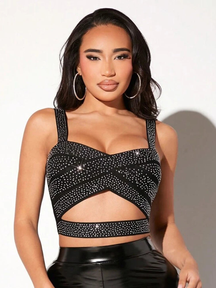 SHIELA CRYTALS CROP TOP