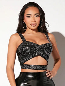 SHIELA CRYTALS CROP TOP