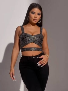 SHIELA CRYTALS CROP TOP