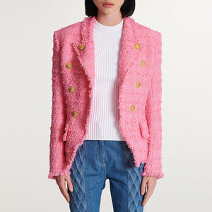 SULVIA AUTUMN TWEED WOOLEN JACKET