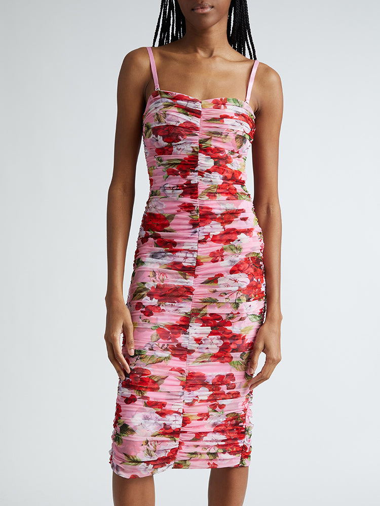 KELLY FLORAL PRINT MIDI DRESS