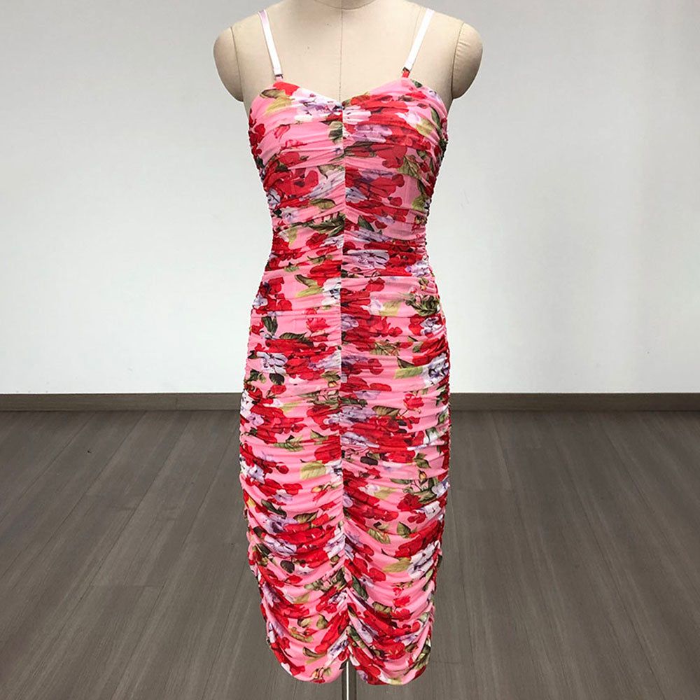 KELLY FLORAL PRINT MIDI DRESS