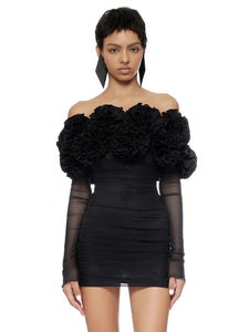 ENID RUFFLE MINI DRESS