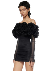 ENID RUFFLE MINI DRESS